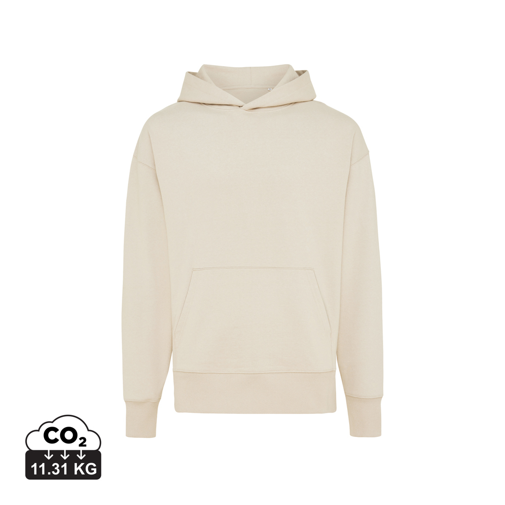 Sweat capuche personnalisable coton recyclé 340g unisexe Iqoniq Yoho natural raw